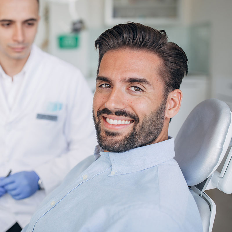Handsome gentleman at the dentist
